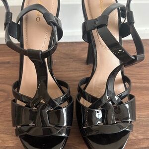 Aldo black platform sandal